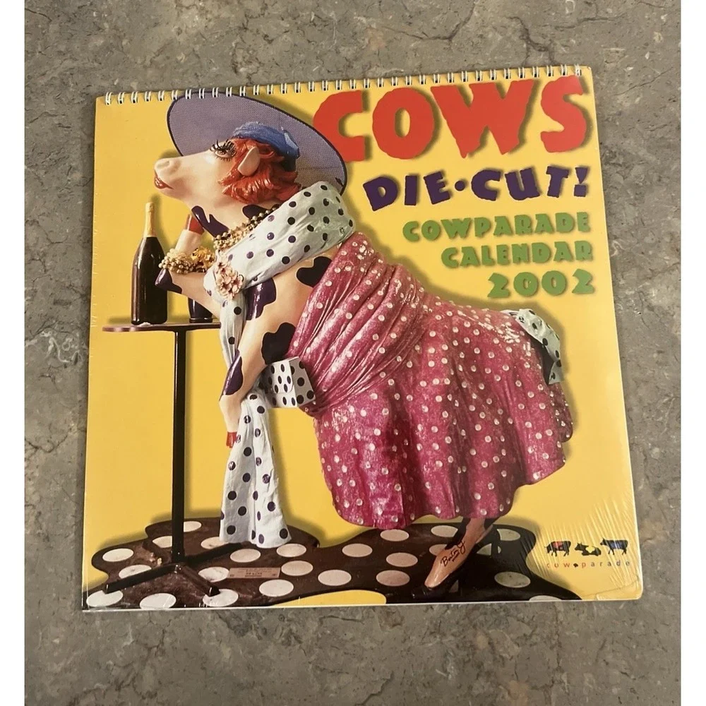 Cows Die Cut Cowparade Calendar 2002 Sealed